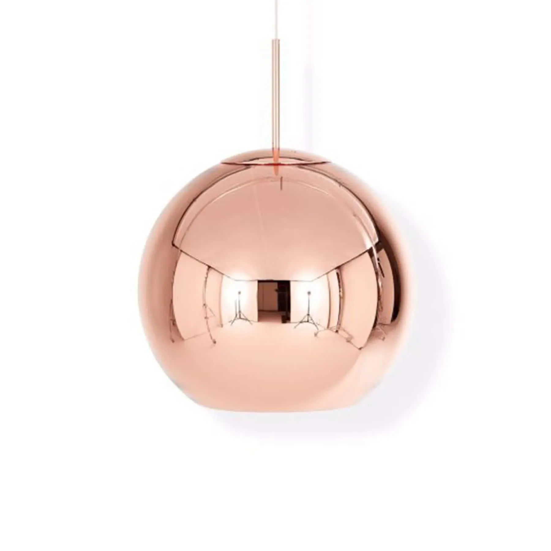 Copper Large Round LED Pendant Light - 45cm