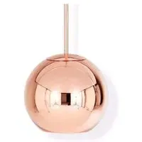 Copper Small Round LED Pendant Light - 25cm