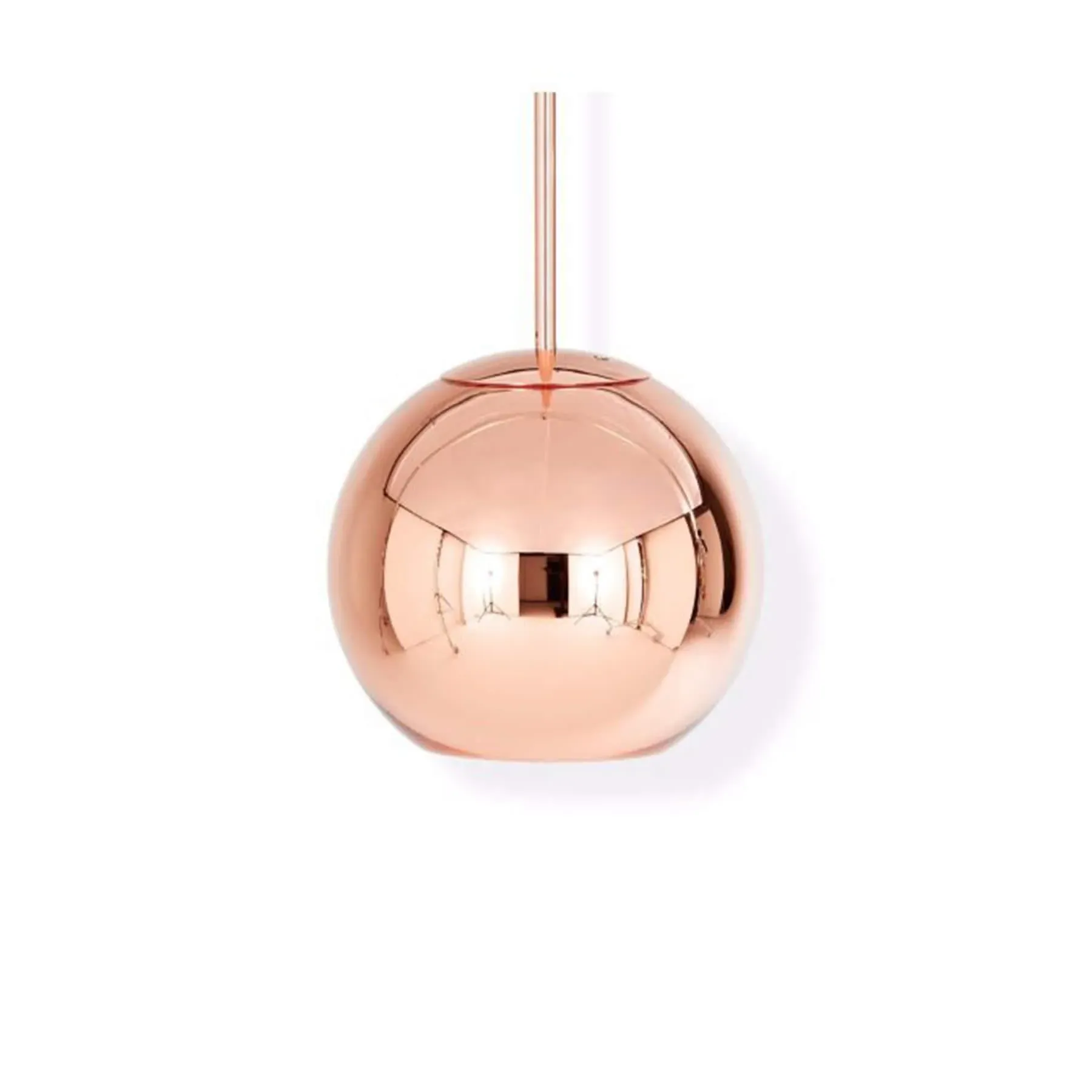 Copper Small Round LED Pendant Light - 25cm image