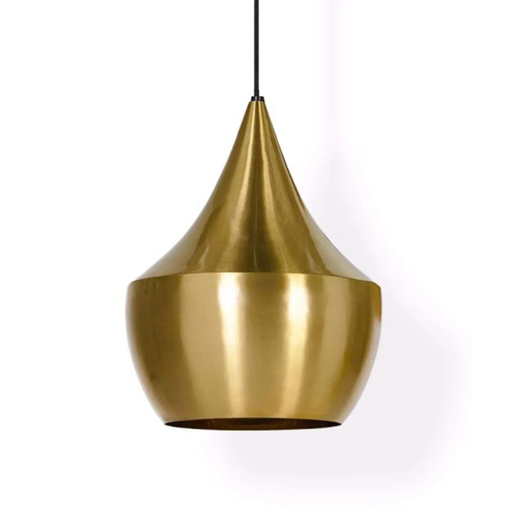 Fat LED Pendant Light - Brushed Brass