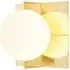 Geometric Wall Light with Glass Sphere - Brass