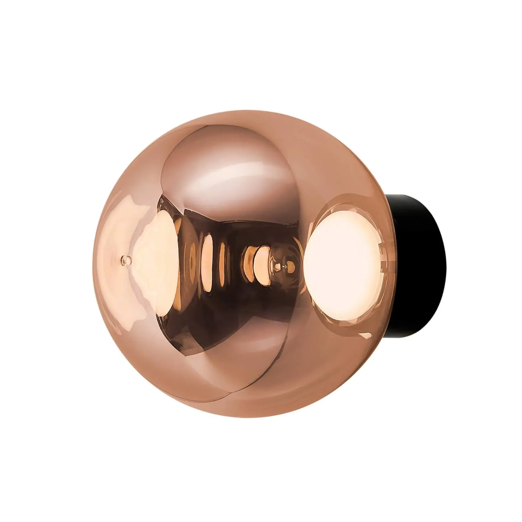 Globe Surface LED Wall Light - Copper image