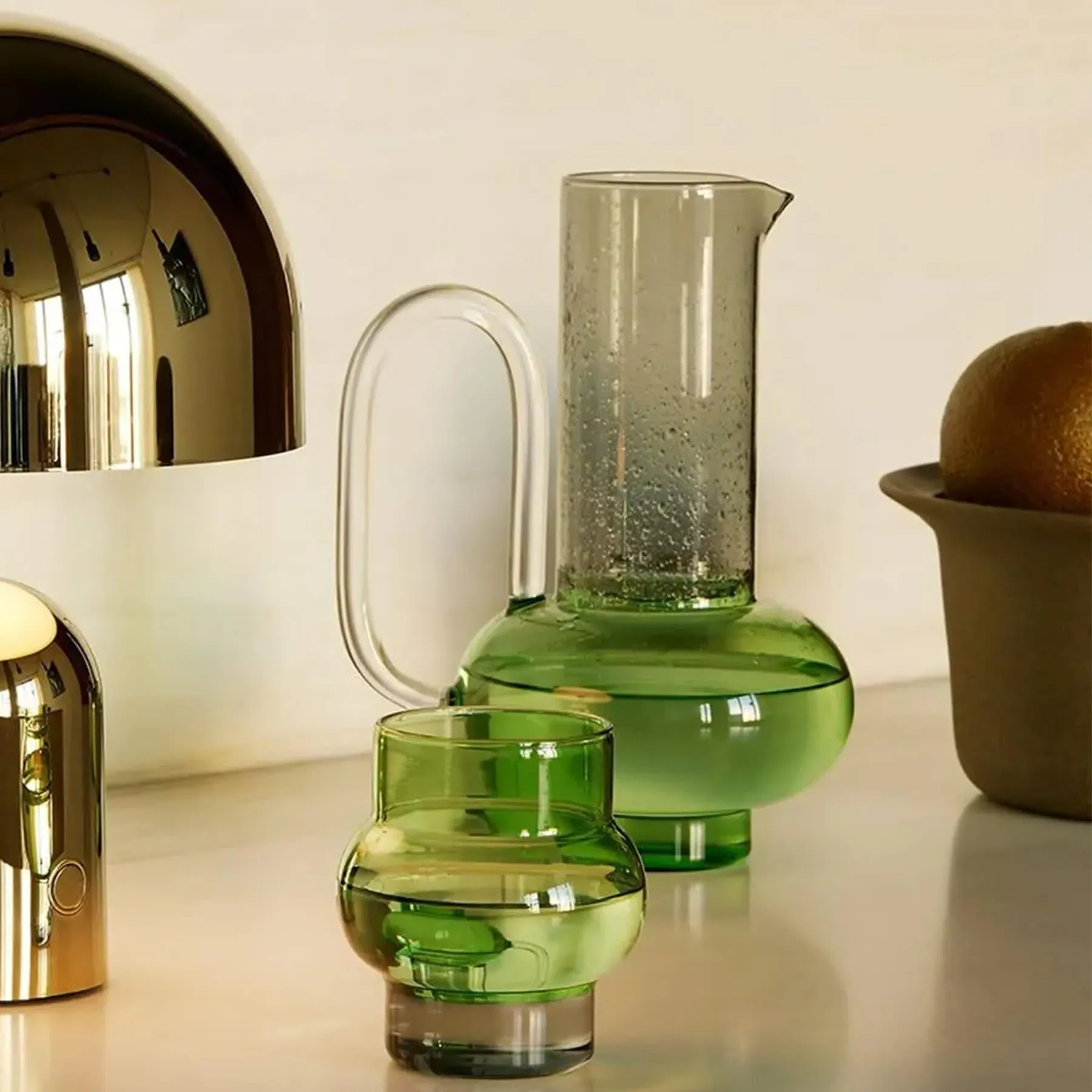 Jug - Green, Borosilicate Glass