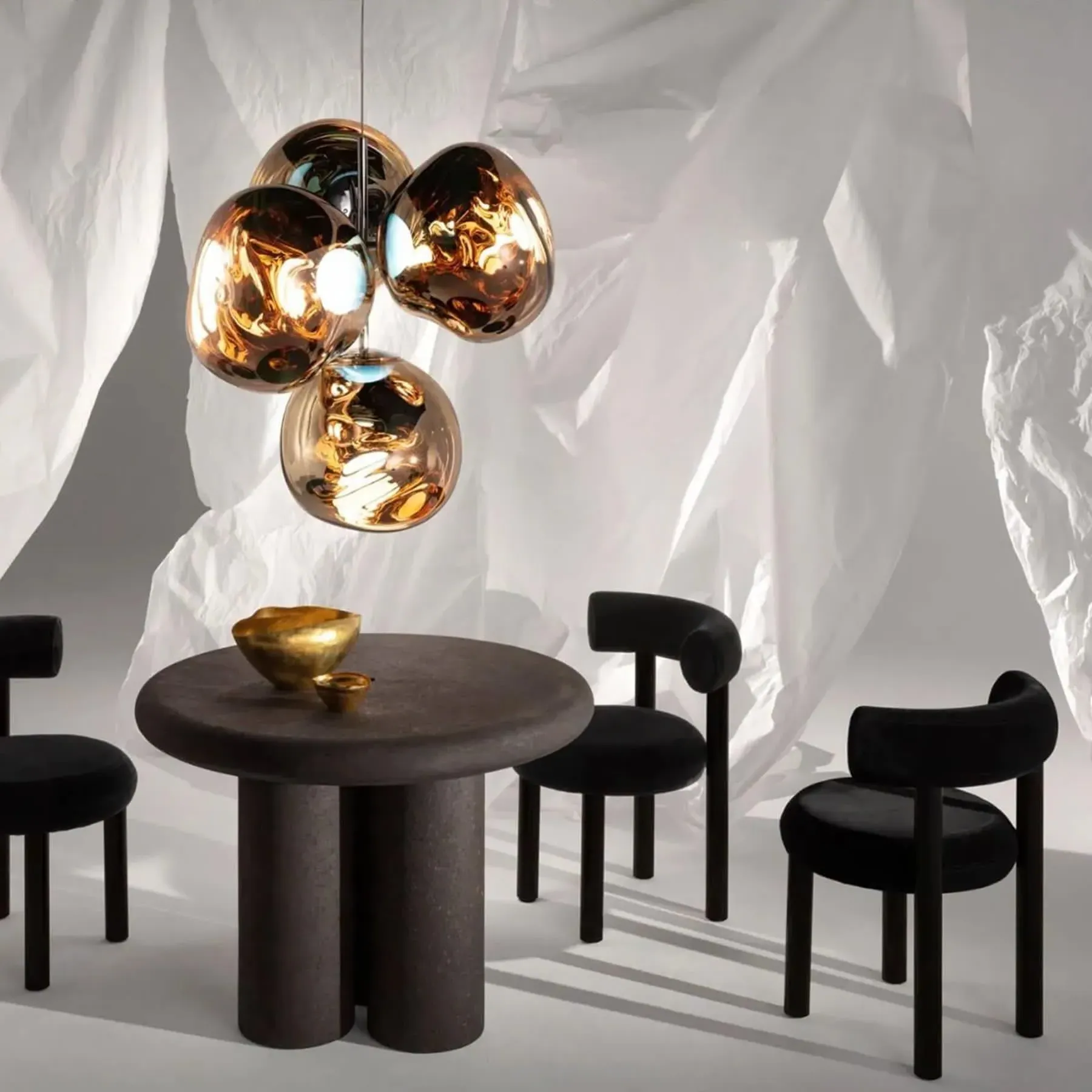 Large LED Chandelier - Gold