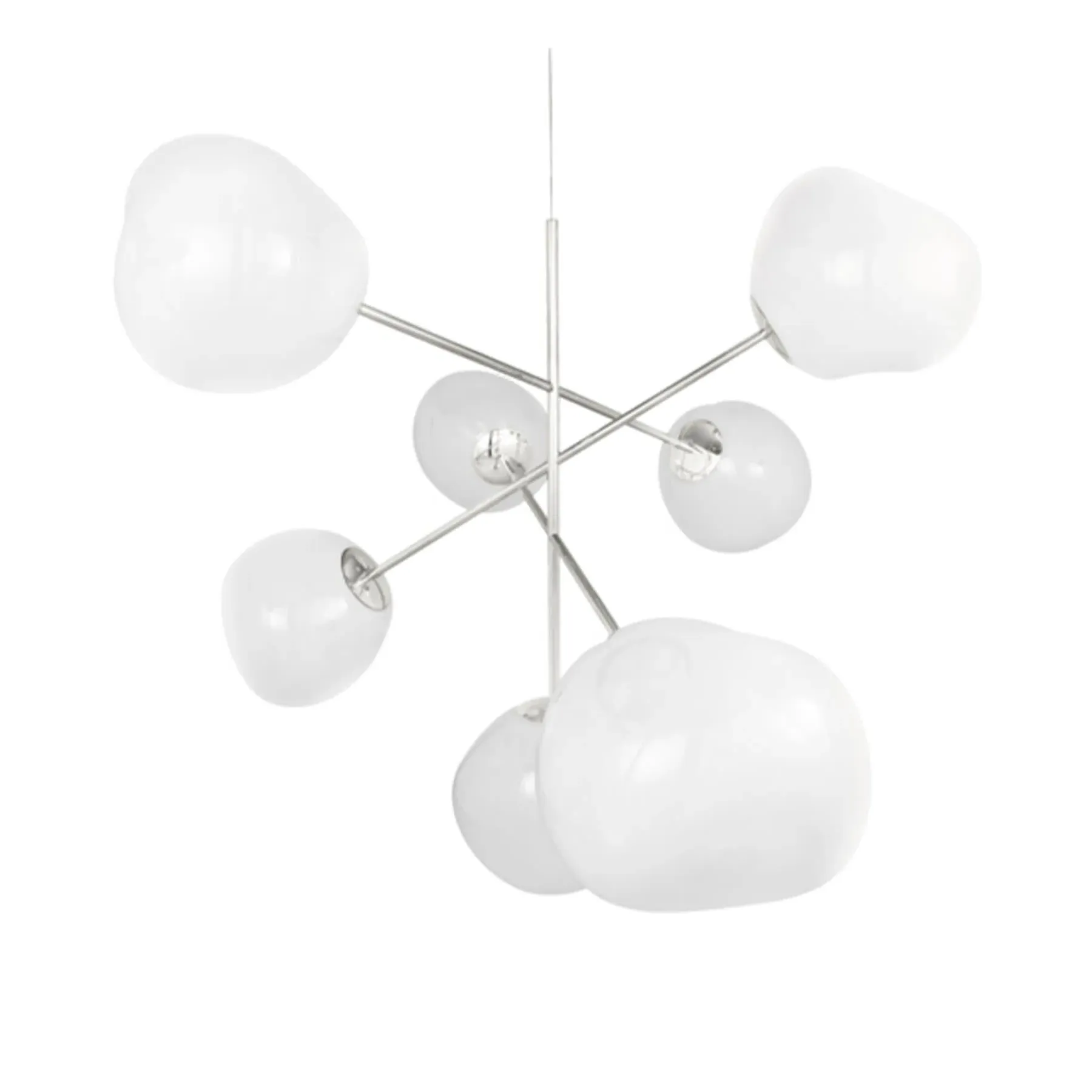 Large LED Chandelier - Opal, Glass