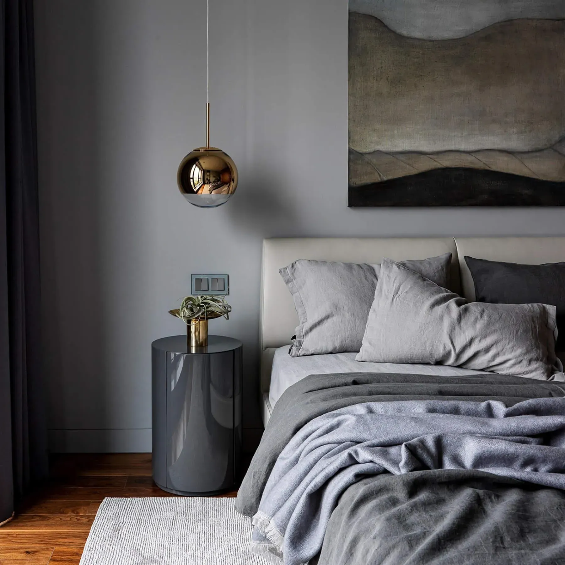 Large Mirror Ball Pendant Light - Silver, Metal