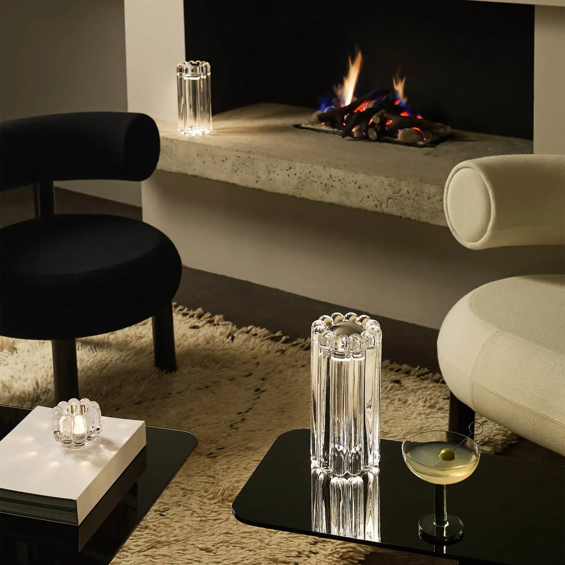 LED Table Lamp with Dome Cap - Clear, Glass