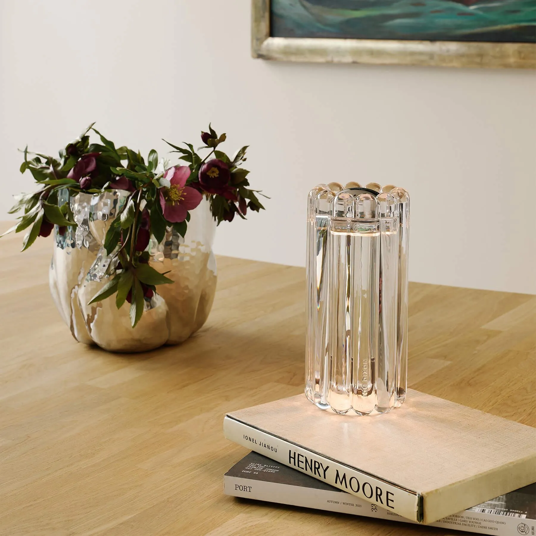 LED Table Lamp with Dome Cap - Clear, Glass