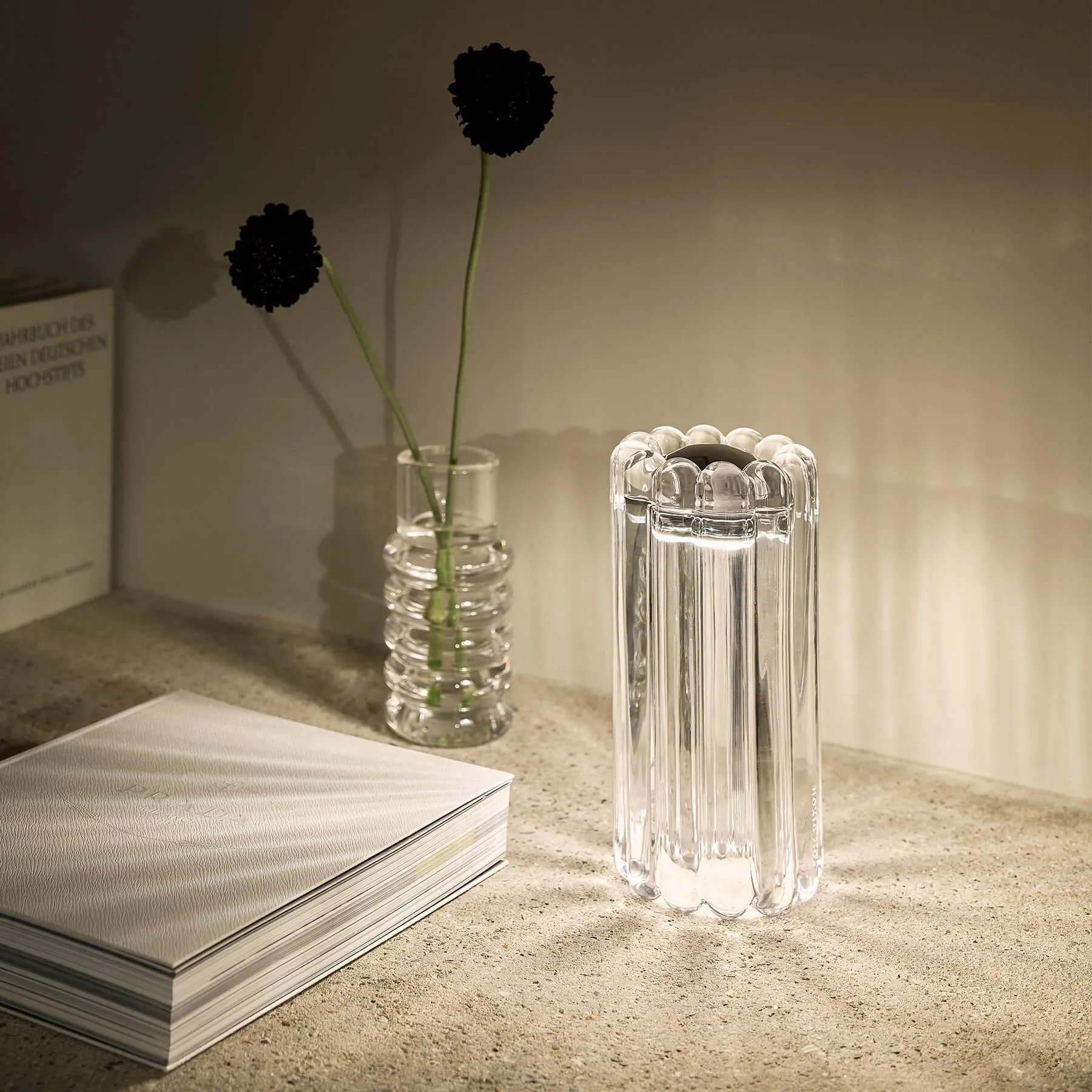 LED Table Lamp with Dome Cap - Clear, Glass