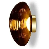 LED Wall Light with Glass Shade - Gold