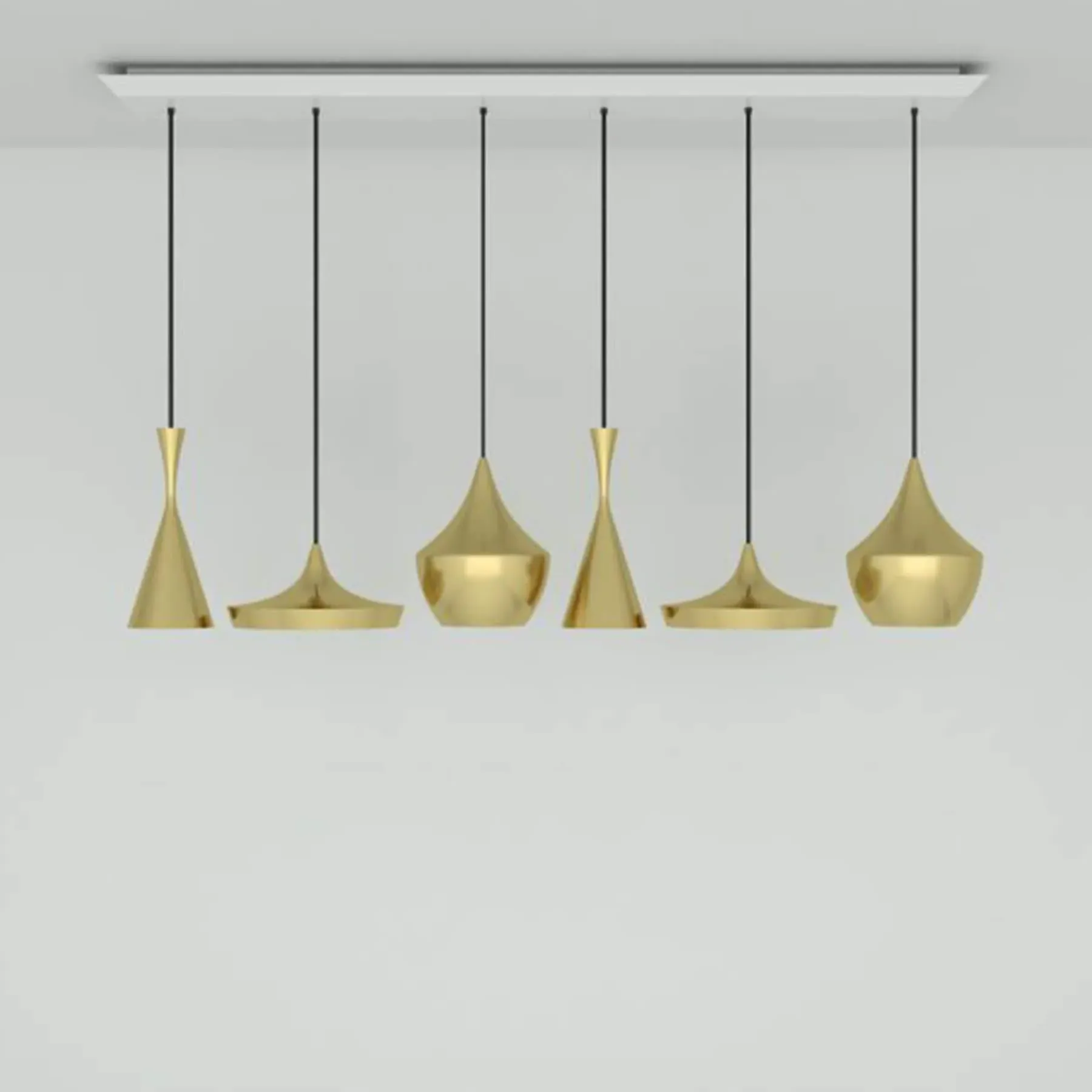 Linear LED Pendant Light System - Brass
