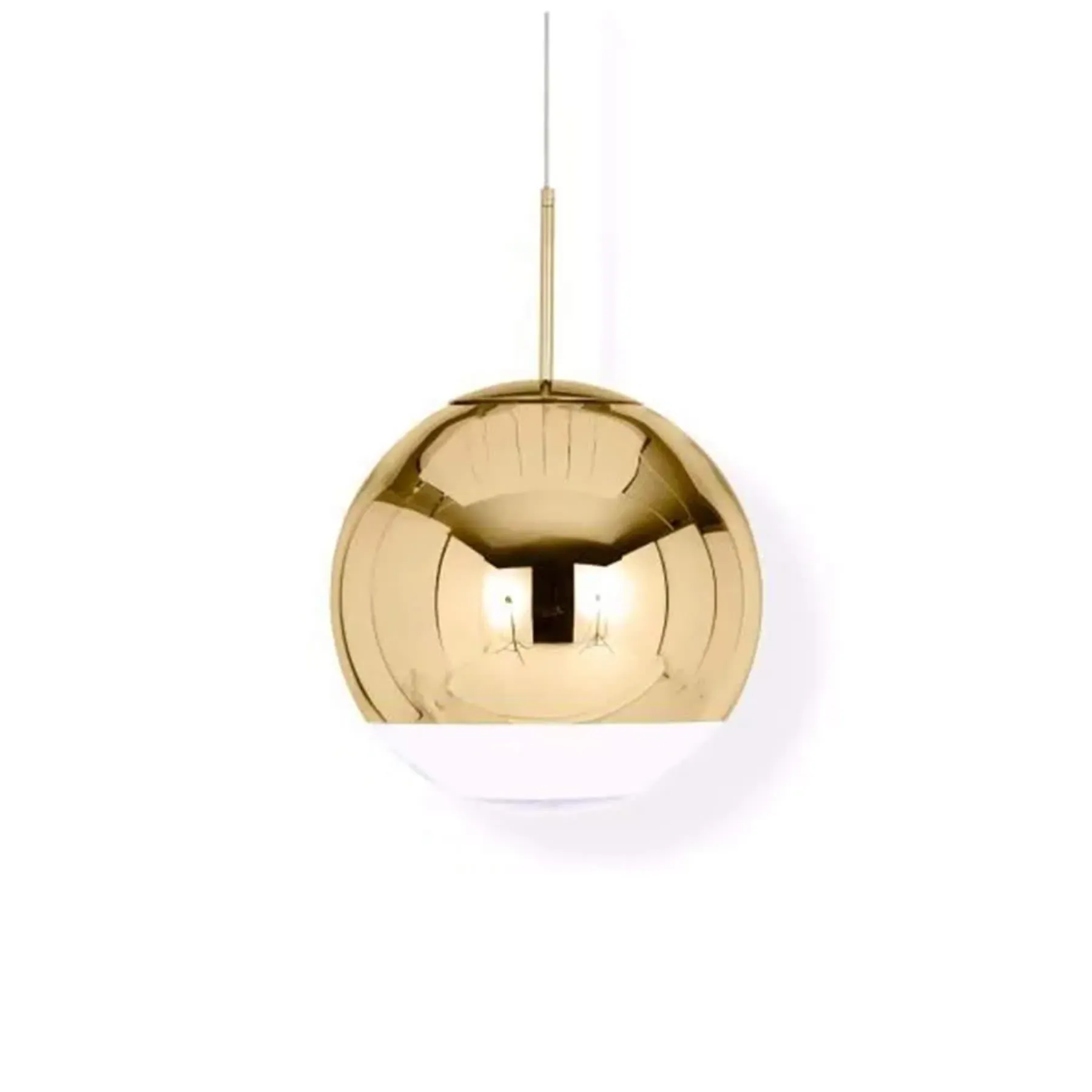Medium Mirror Ball Pendant Light - Gold, Metal