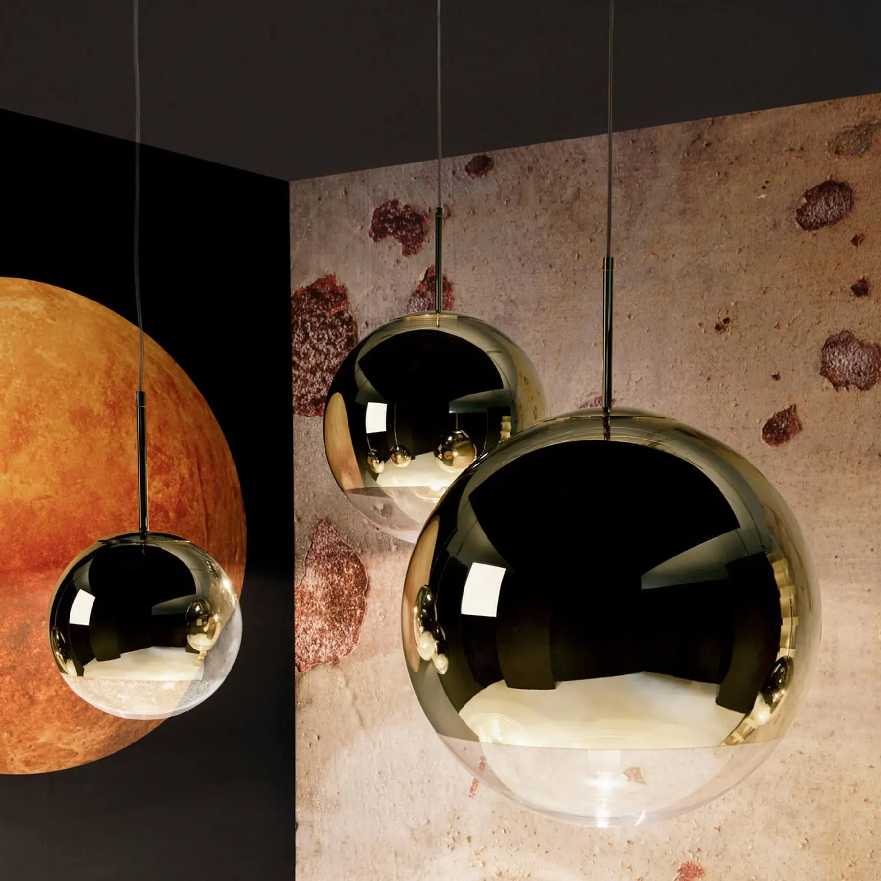 Medium Mirror Ball Pendant Light - Silver, Metal