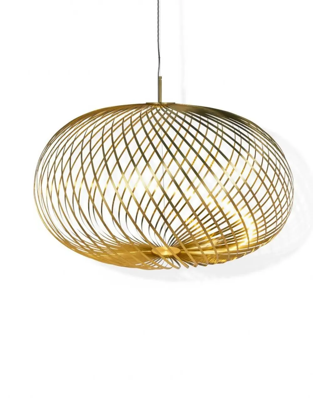 Medium Spring Pendant Light - Brass, Steel