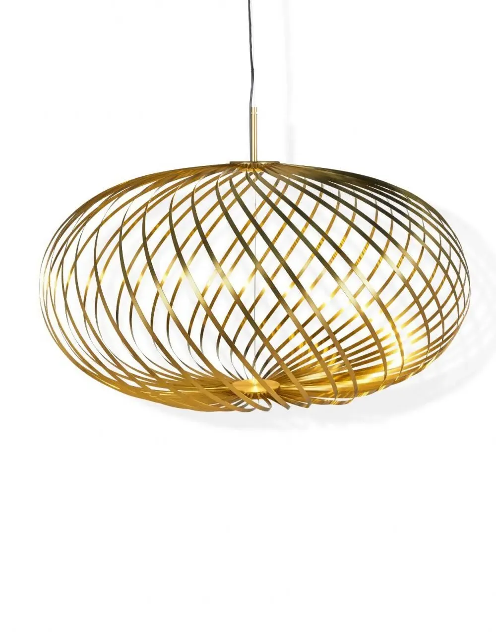 Medium Spring Pendant Light - Brass, Steel
