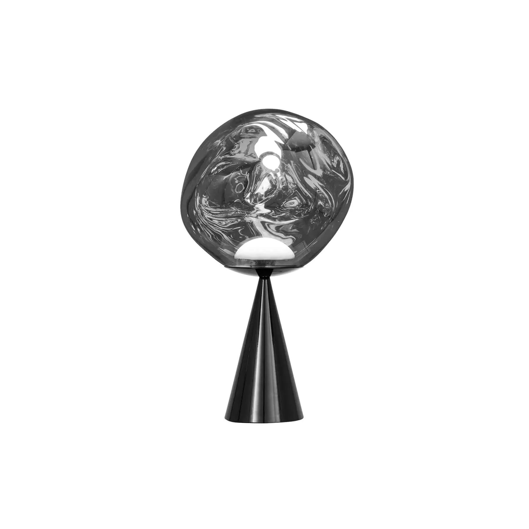 Melt LED Cone Fat Table Light - Silver