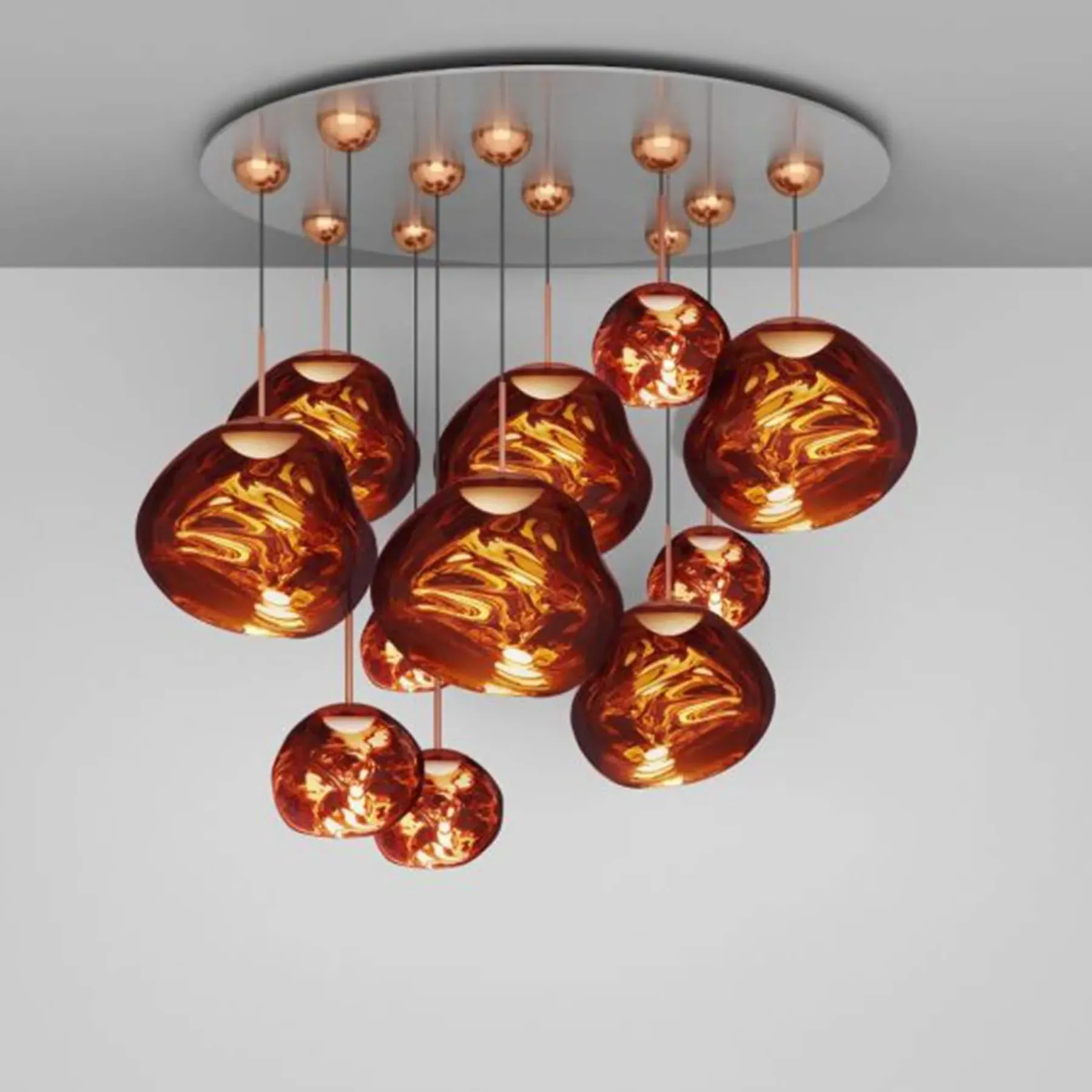 Melt Mega Round LED Pendant Light System - Chrome