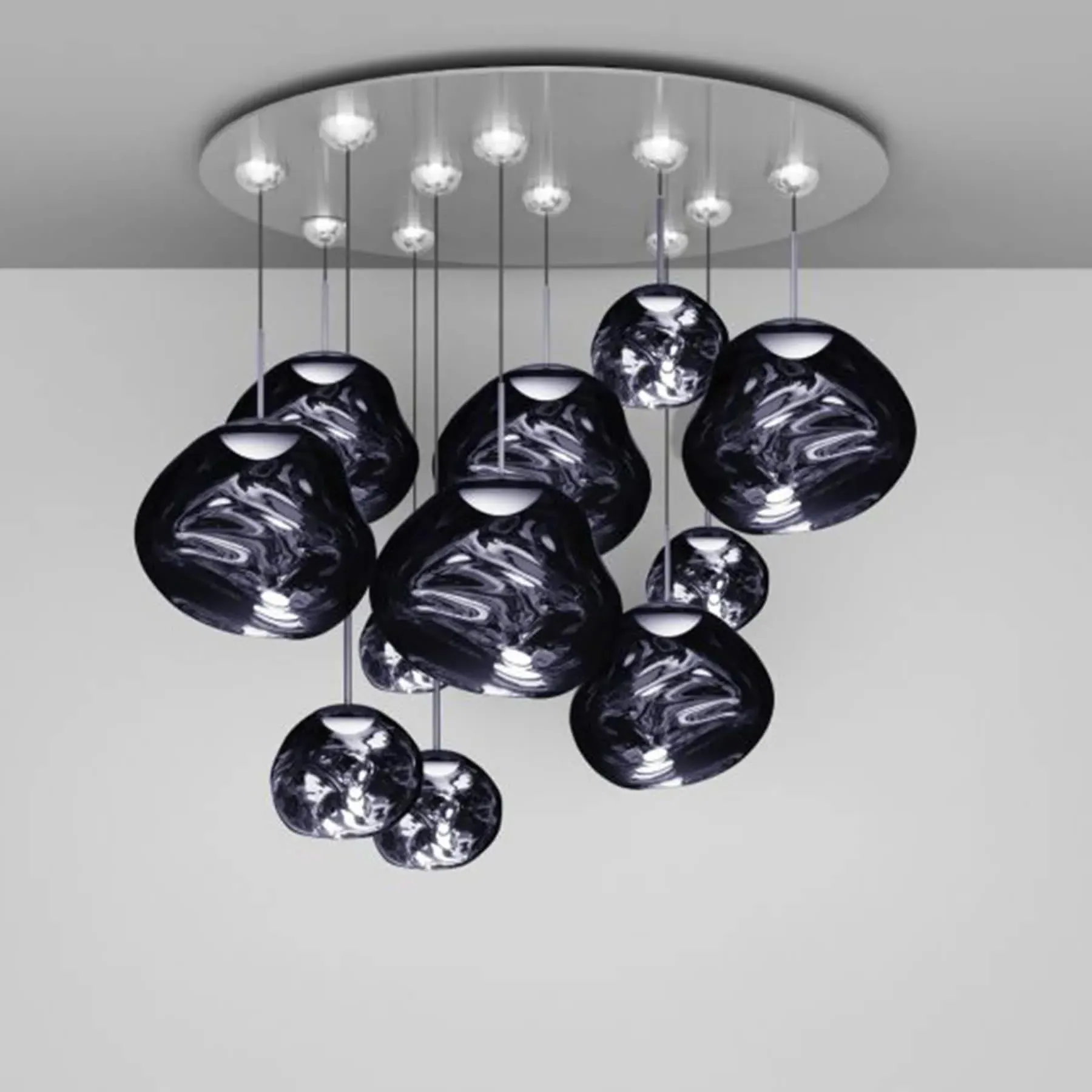 Melt Mega Round LED Pendant Light System - Smoke