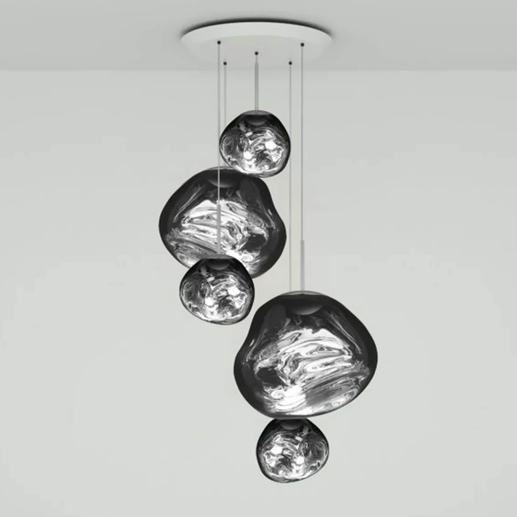 Melt Mini Round LED Pendant Light System - Smoke