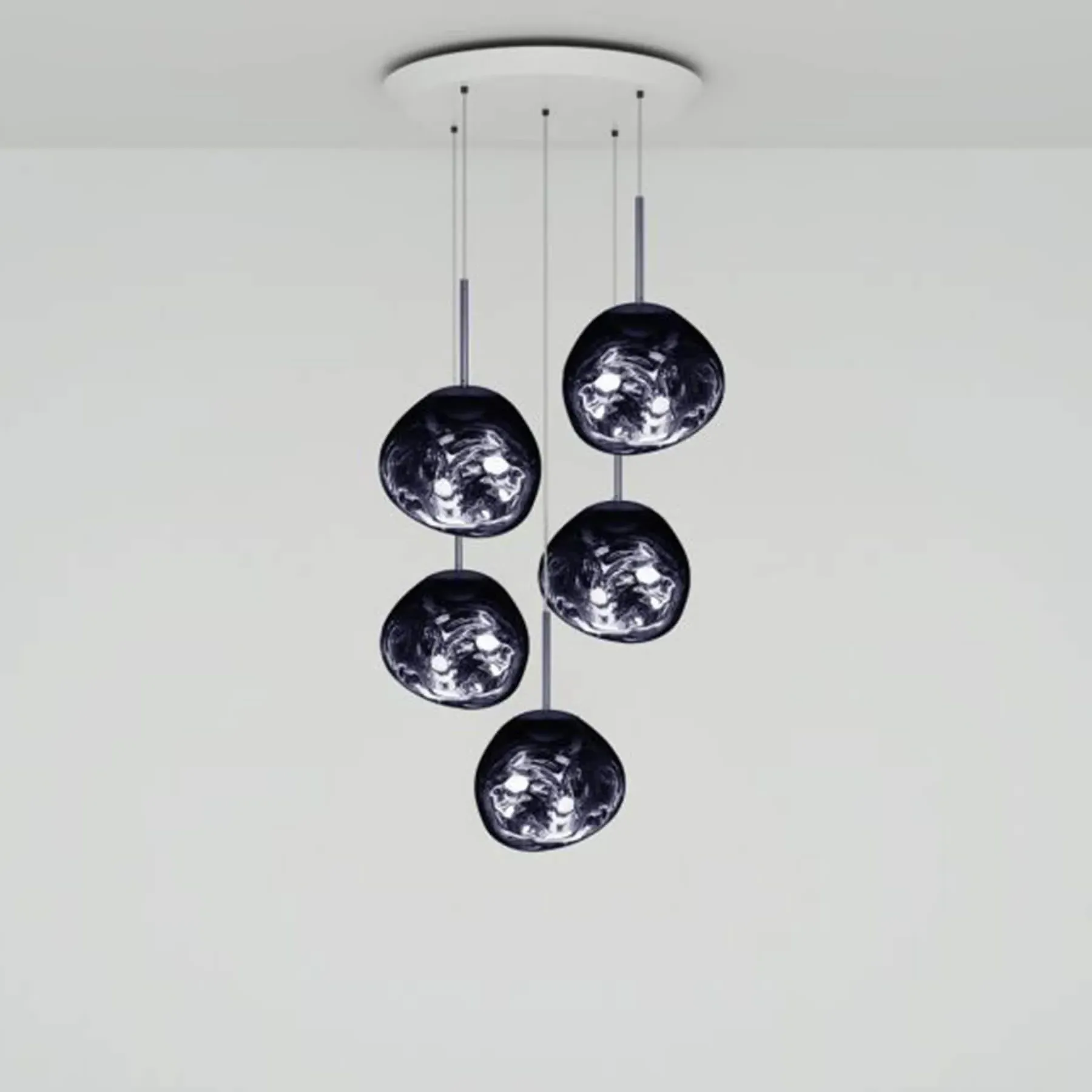 Melt Mini Round LED Pendant Light System - Smoke