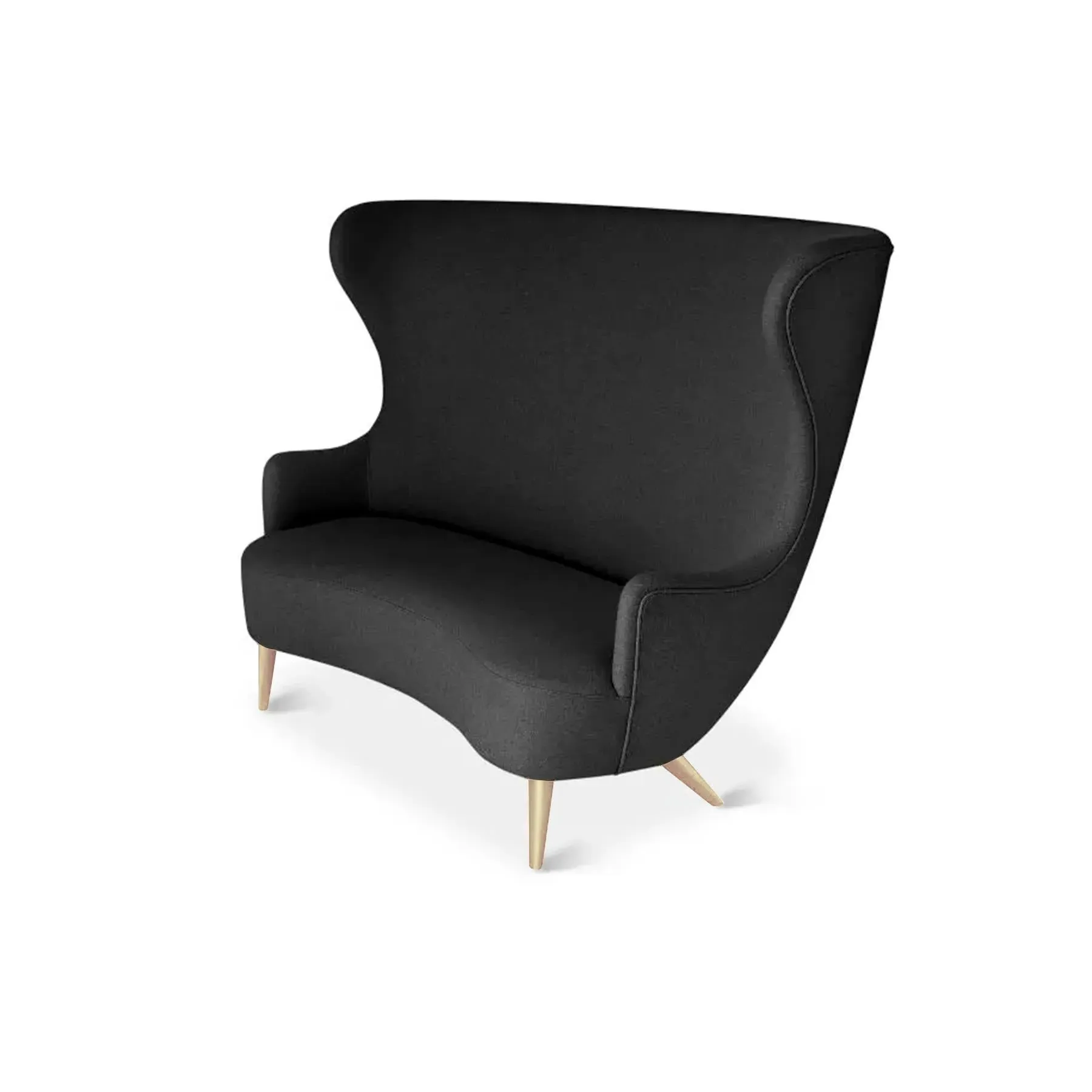 Micro Wingback Sofa with Pocket Springs - Black image