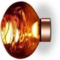 Mini LED Wall Light with Glass Shade - Copper