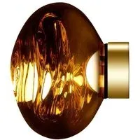 Mini LED Wall Light with Glass Shade - Gold