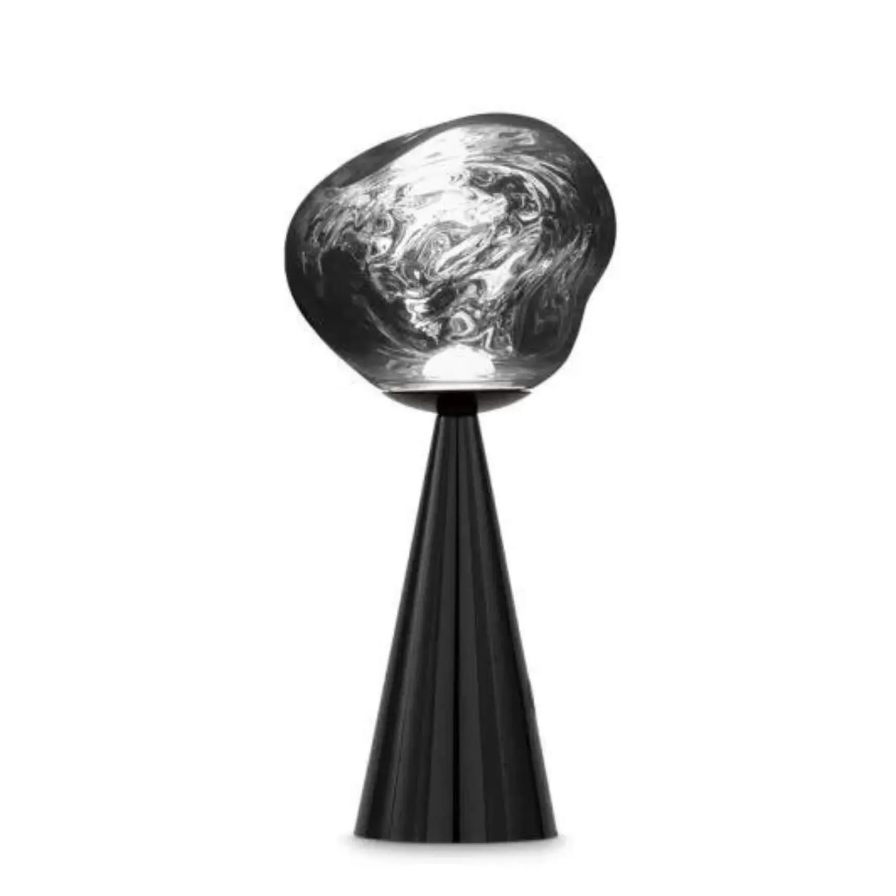 Portable LED Table Lamp Rechargeable - Black Glass image