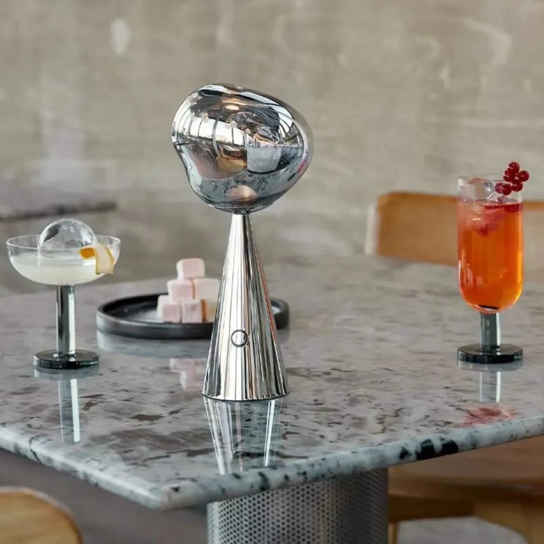 Portable LED Table Lamp Rechargeable - Copper