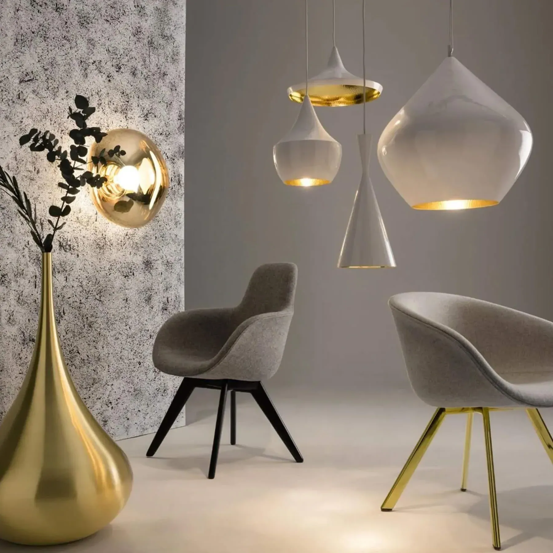 Round LED Pendant Light System - White