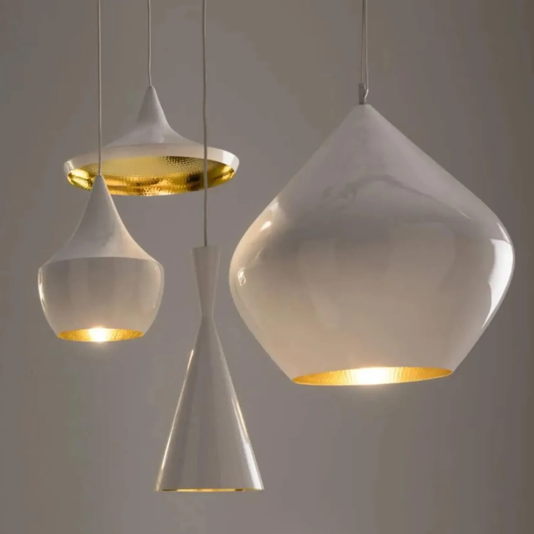 Round LED Pendant Light System - White