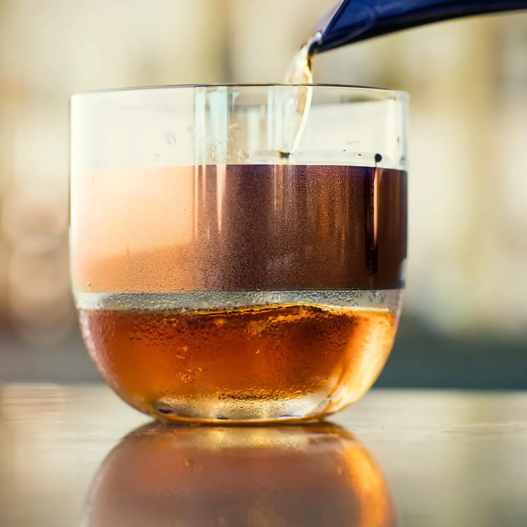 Set of 2 Whiskey Glasses - Copper, Glass