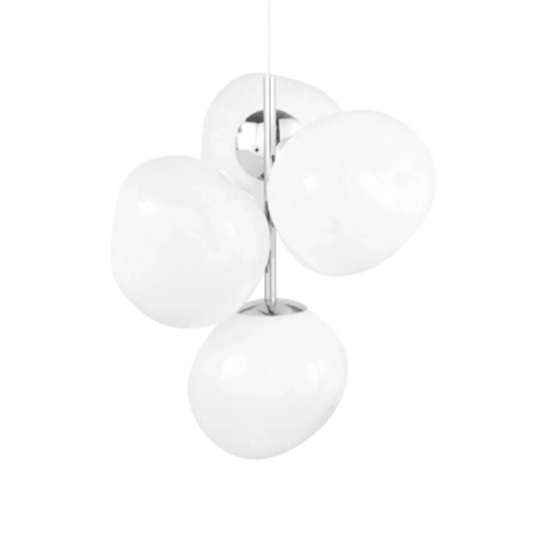 Small LED Chandelier - Opal, Glass