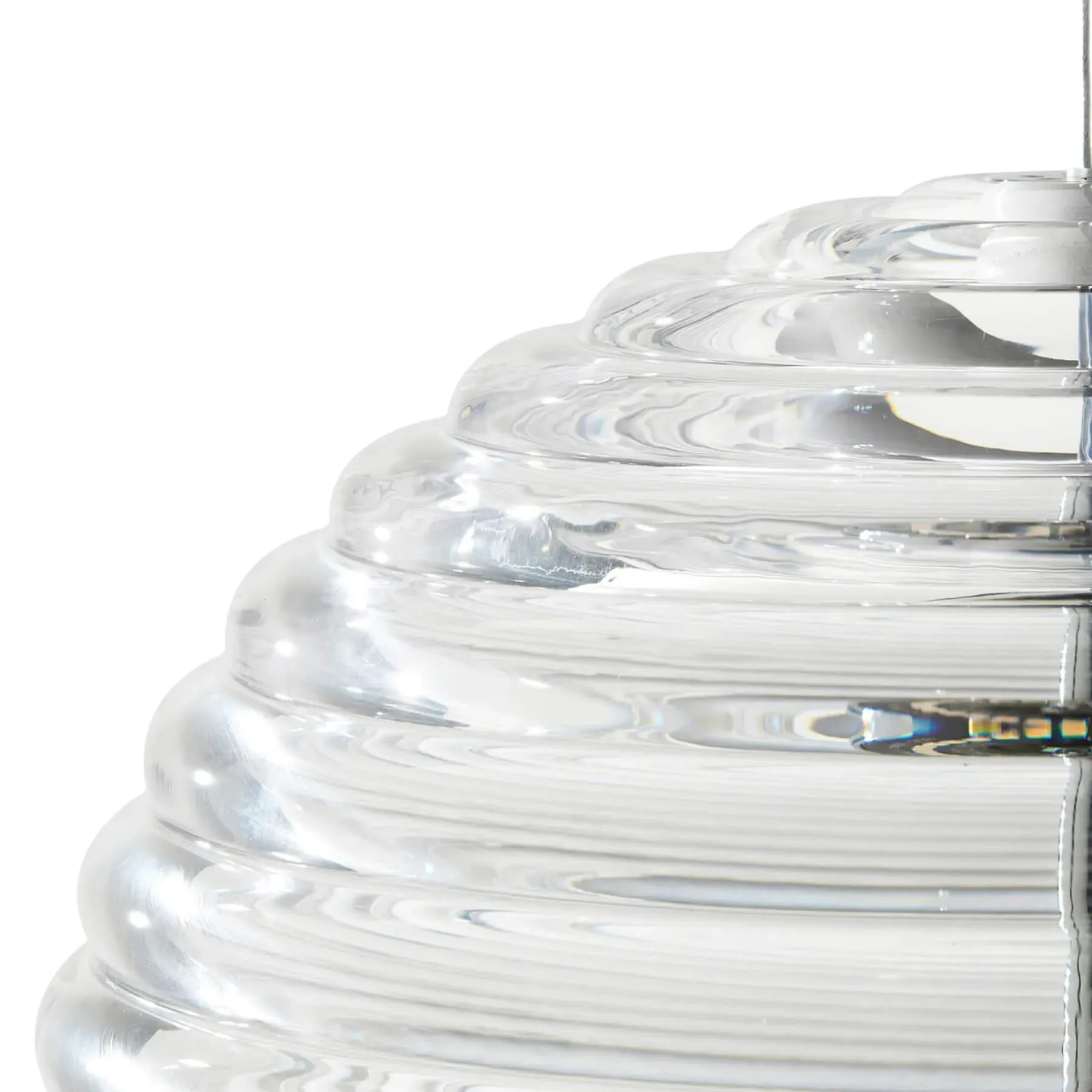 Sphere Pendant Light - Clear, Pressed Glass