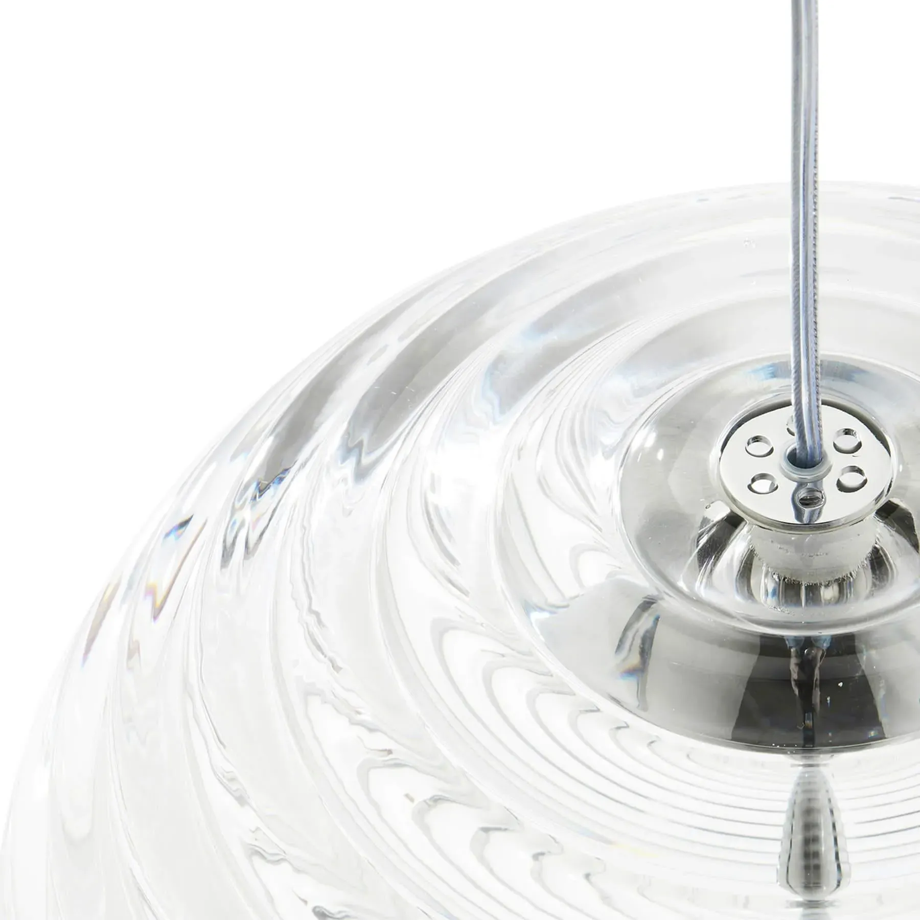 Sphere Pendant Light - Clear, Pressed Glass