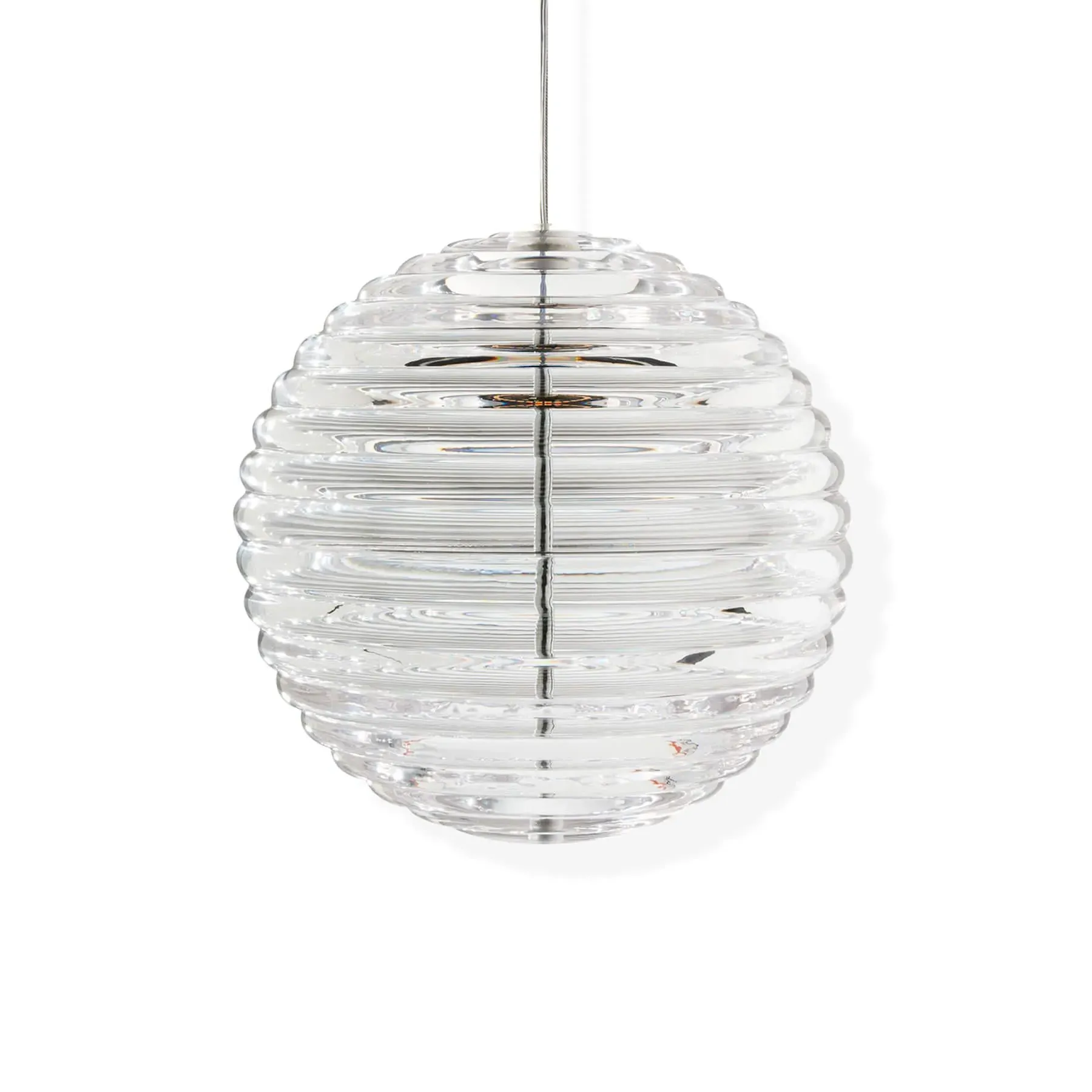 Sphere Pendant Light - Clear, Pressed Glass