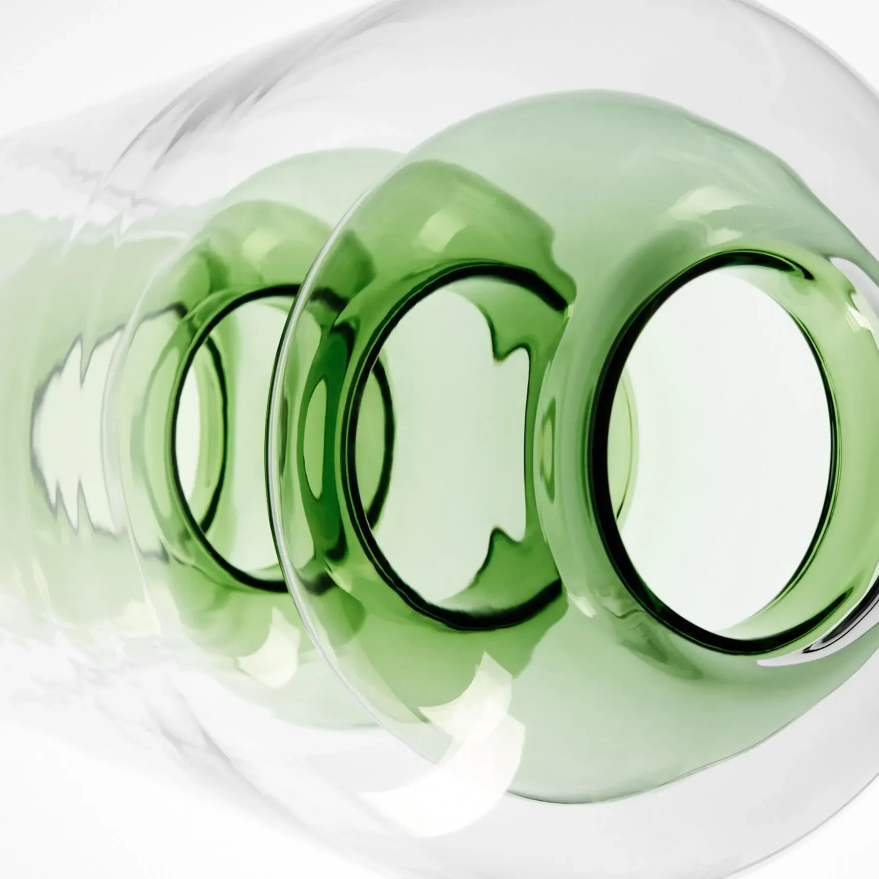 Tall Vase - Green, Borosilicate Glass