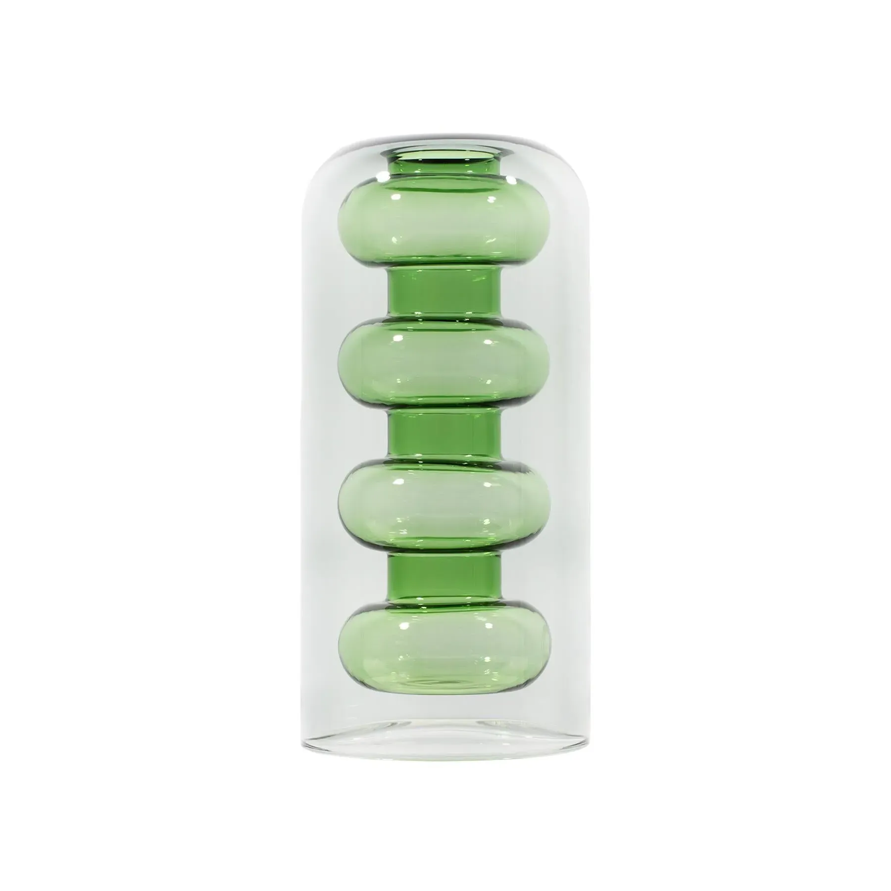 Tall Vase - Green, Borosilicate Glass