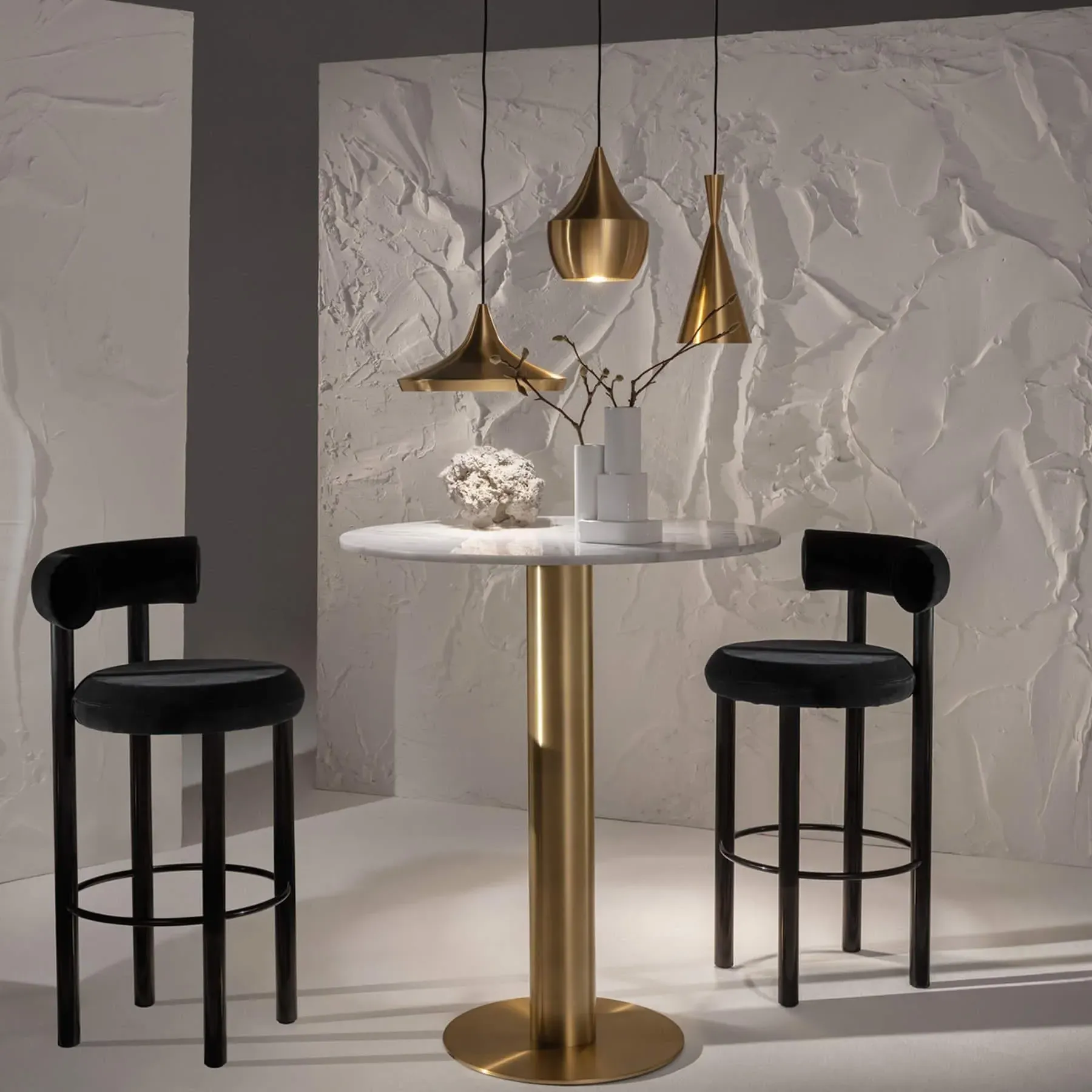 Trio Round LED Pendant Light System - White