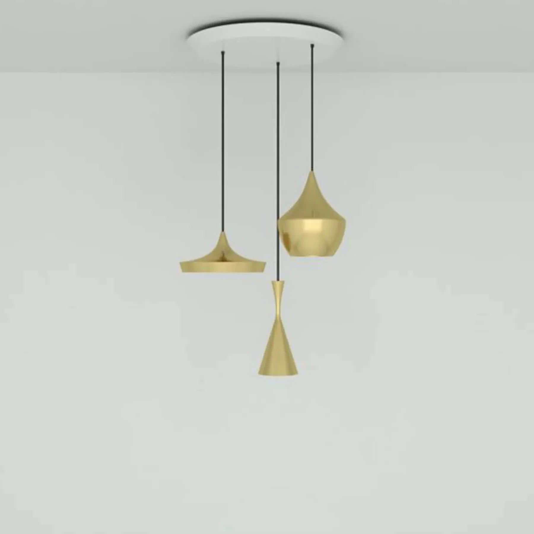 Trio Round LED Pendant Light System - White