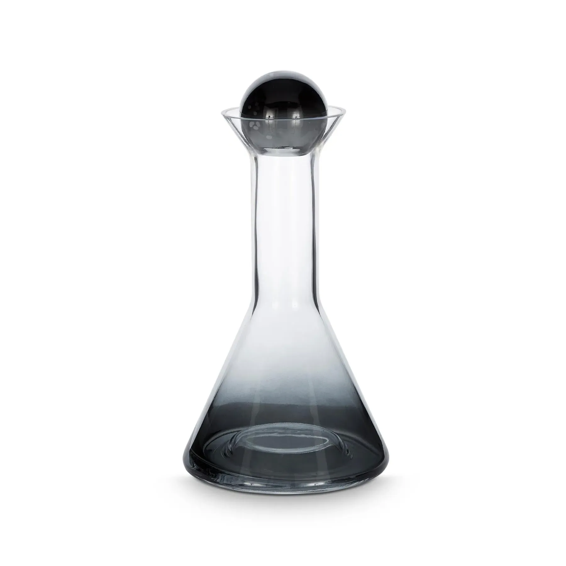 Wine Decanter with Polished Edge - Black, Glass