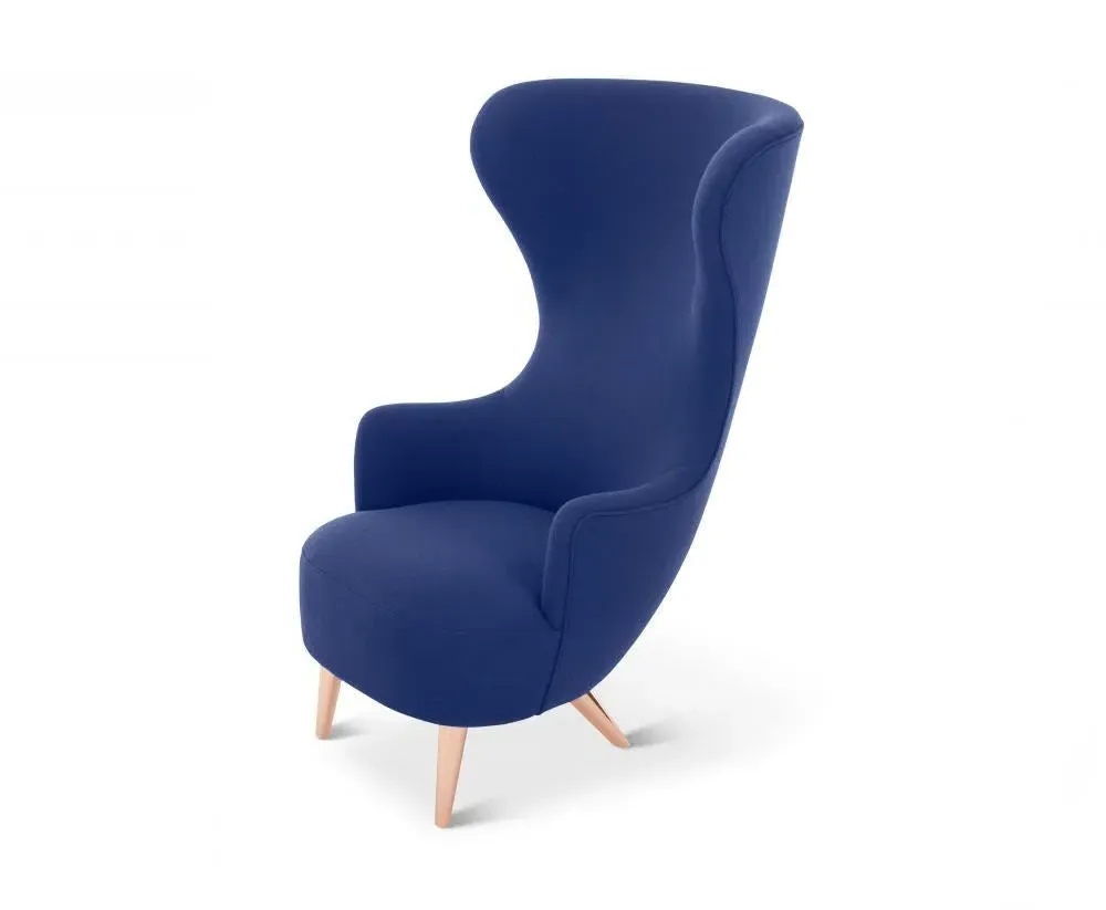 Wingback Armchair with High Back - Black Legs