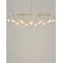 16-Arm Flute Beam Chandelier - Frosted, Brass