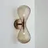 Cintola Twin Wall Light - Satin Bronze, Bronze Glass