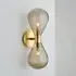 Cintola Twin Wall Light - Satin Gold, Bronze Glass