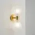 Cintola Twin Wall Light - Satin Gold, Frosted Glass