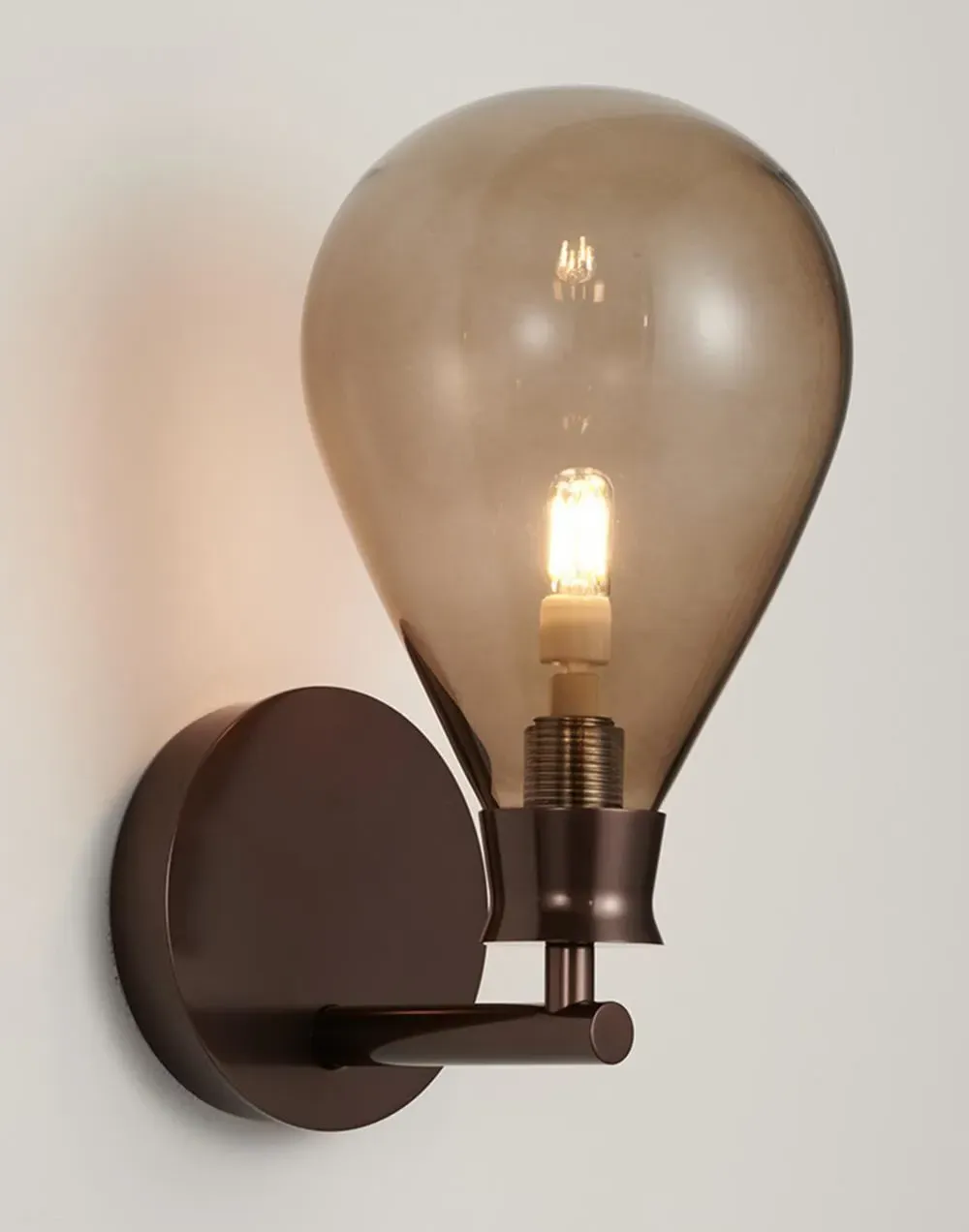 Cintola Wall Light with Glass Shade - Bronze