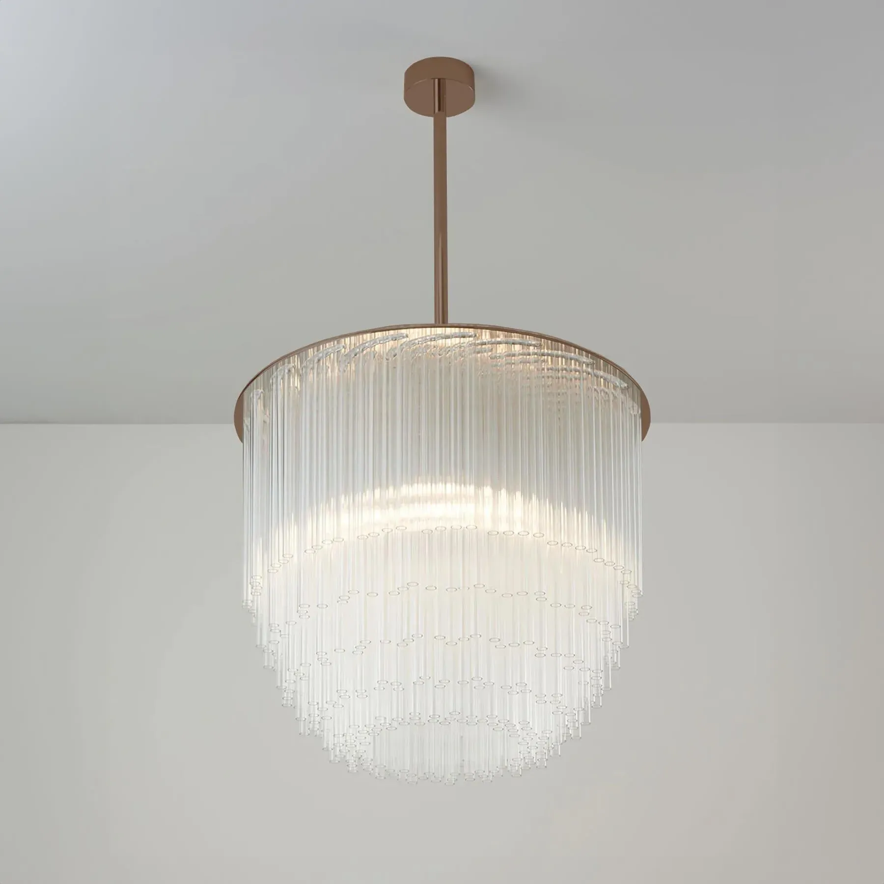 Disc Chandelier - Polished Chrome, Glass