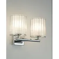 Double Wall Light with Diffuser - Chrome, Glass