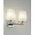 Double Wall Light with Diffuser - Chrome, Glass